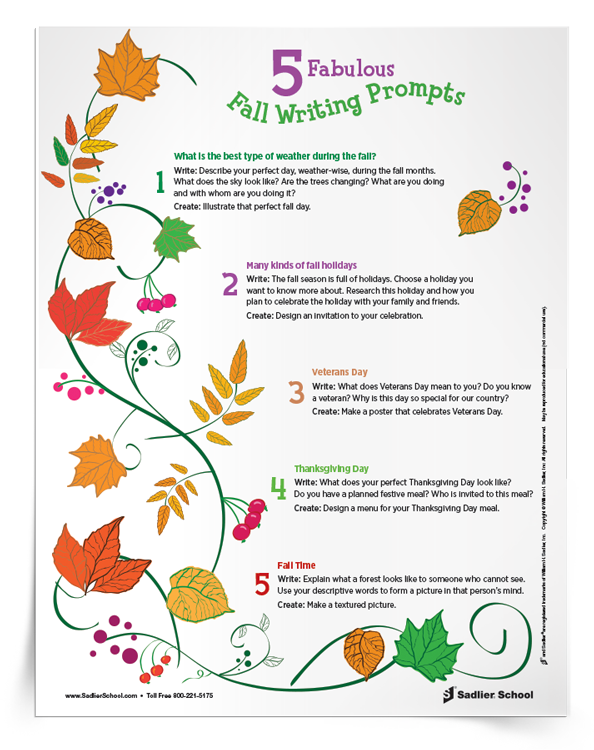 5 Fabulous Fall Writing Prompts