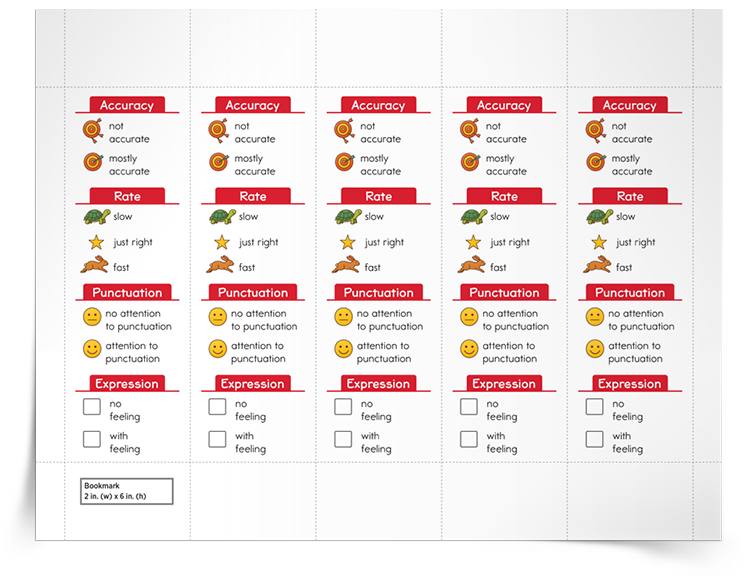 Fluency Self-Check Bookmark