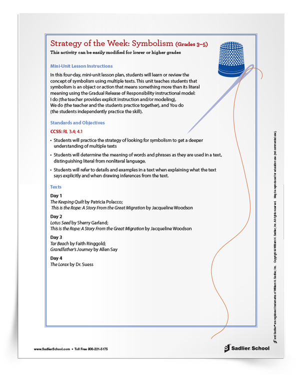 Symbolism Strategy Lesson
