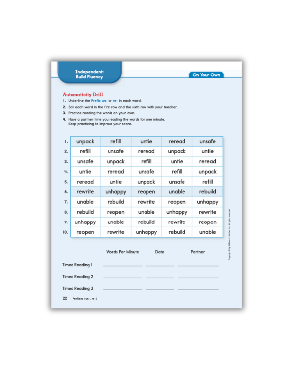 Automaticity Drill Lesson