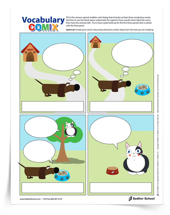 Vocabulary Comix Activity