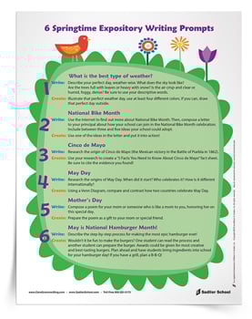 6 Springtime Expository Writing Prompts