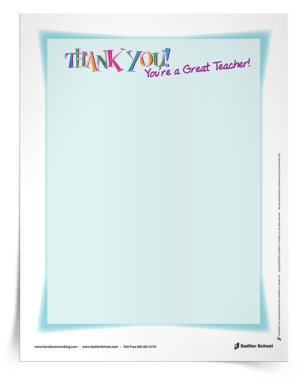 Teacher Appreciation Note Cards
