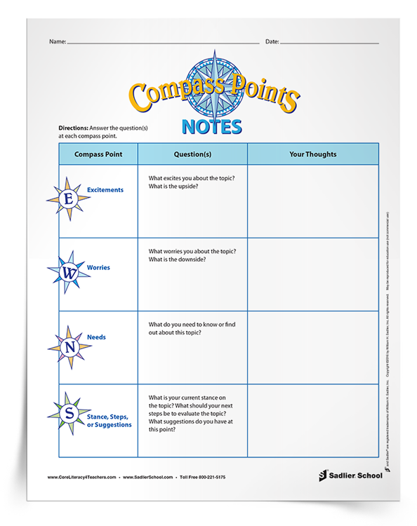 Compass Points Notes Organizer