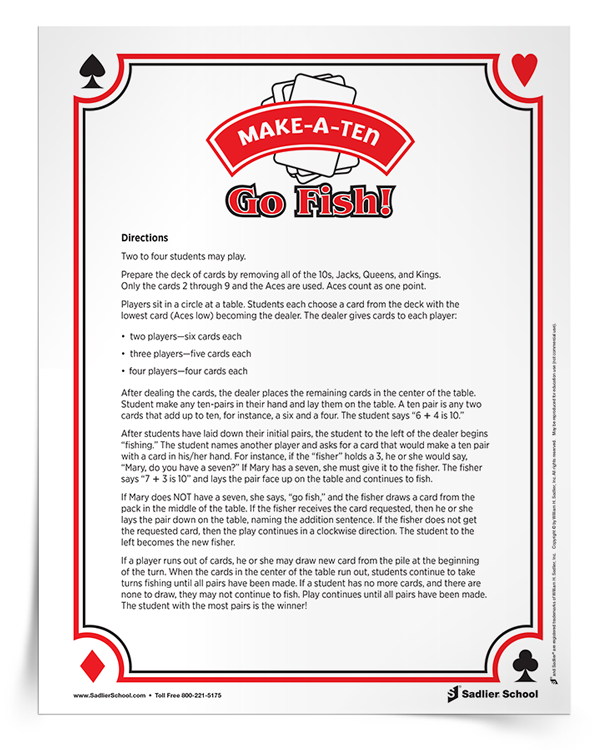 Make-a-Ten Go Fish! Game