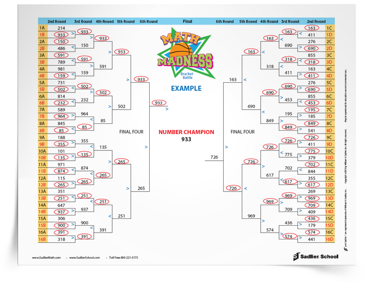 Math Madness Bracket Battle