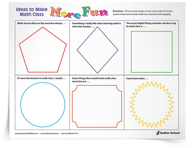 Ideas to Make Math Class More Fun Student Survey