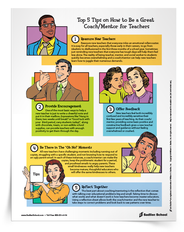 Top 5 Tips on How to be a Great Coach/Mentor for Teachers Tip Sheet