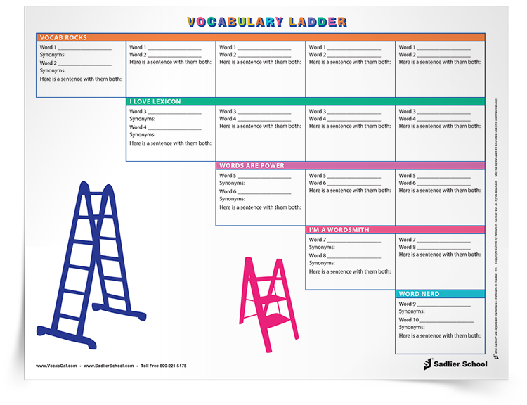 Vocabulary Ladder Chart